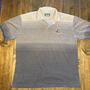 VINTAGE Disney Golf  Polo Shirt Mens Large Gray  Mickey Mouse 90s Embroidered